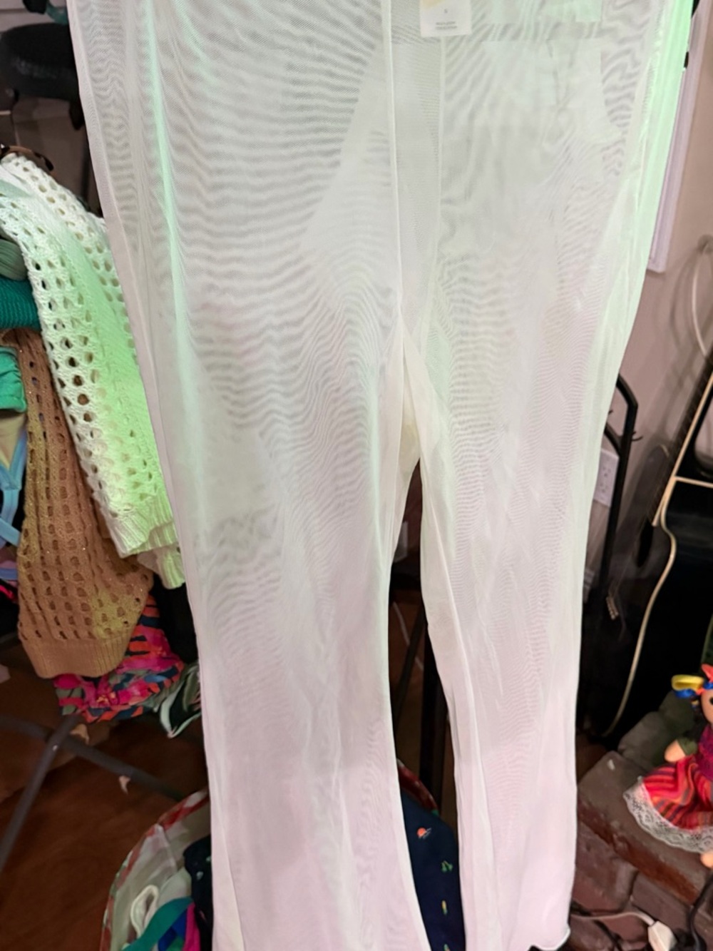 Target White Sheer Mesh Swim Coverup Pants
